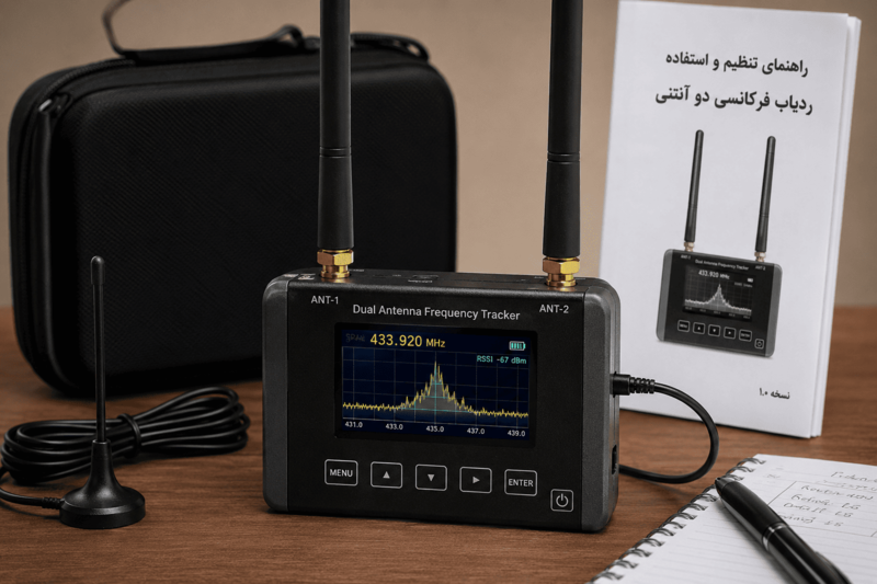 آموزش تنظیم ردیاب فرکانسی دو آنتنی